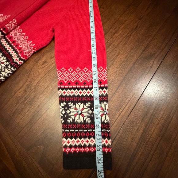 Croft & Barrow Festive Snowflake Christmas Faux Fur Cardigan Sweater, Size XL - Picture 12 of 12